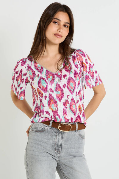 T-shirt imprimé ikat femme