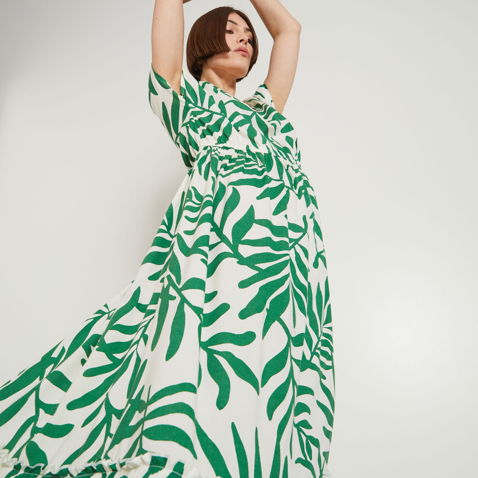 Robe longue imprimée femme