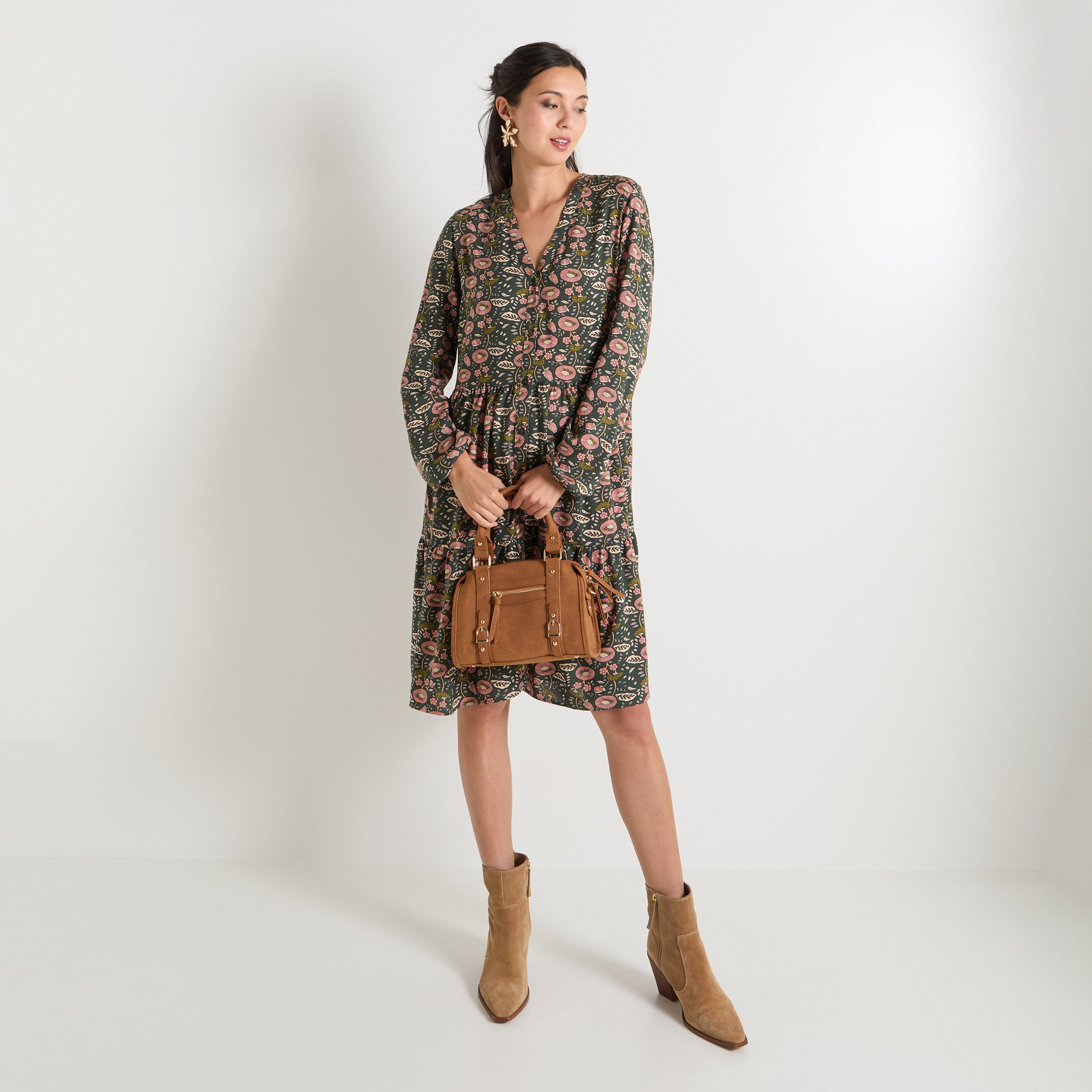 Robe manches longues femme