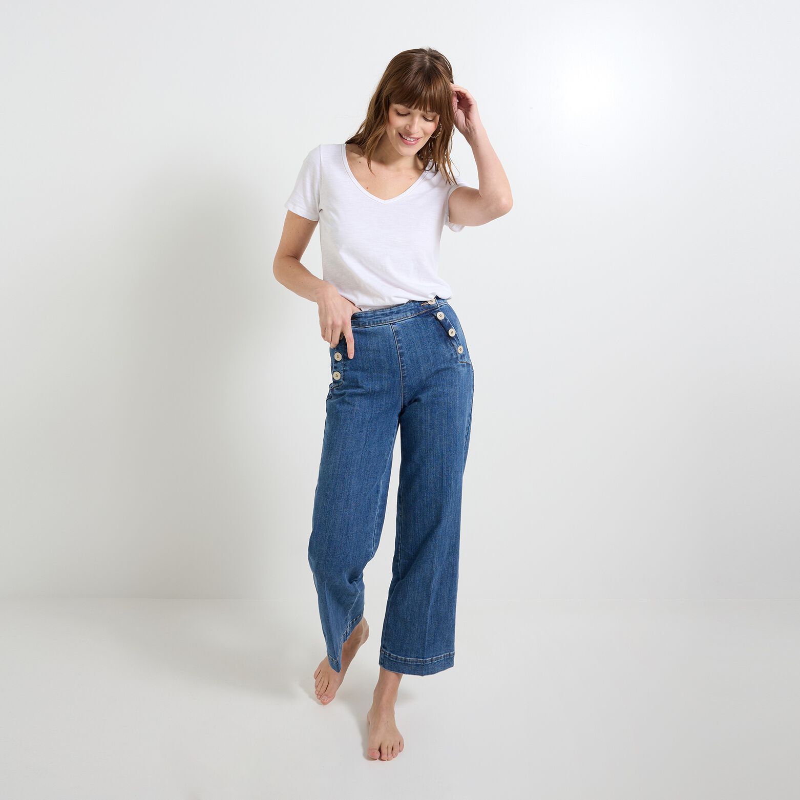 Jean flare POMPON F02 femme
