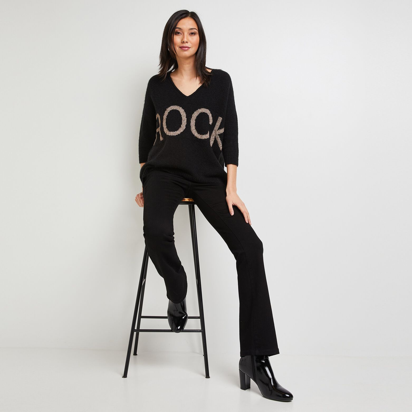 Pull loose Rock femme
