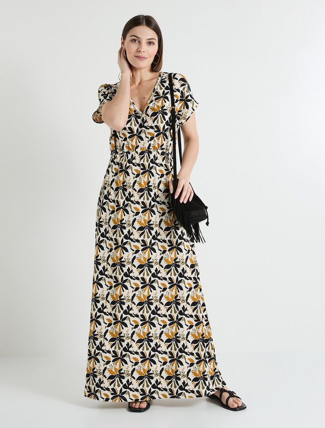 Robe col V femme
