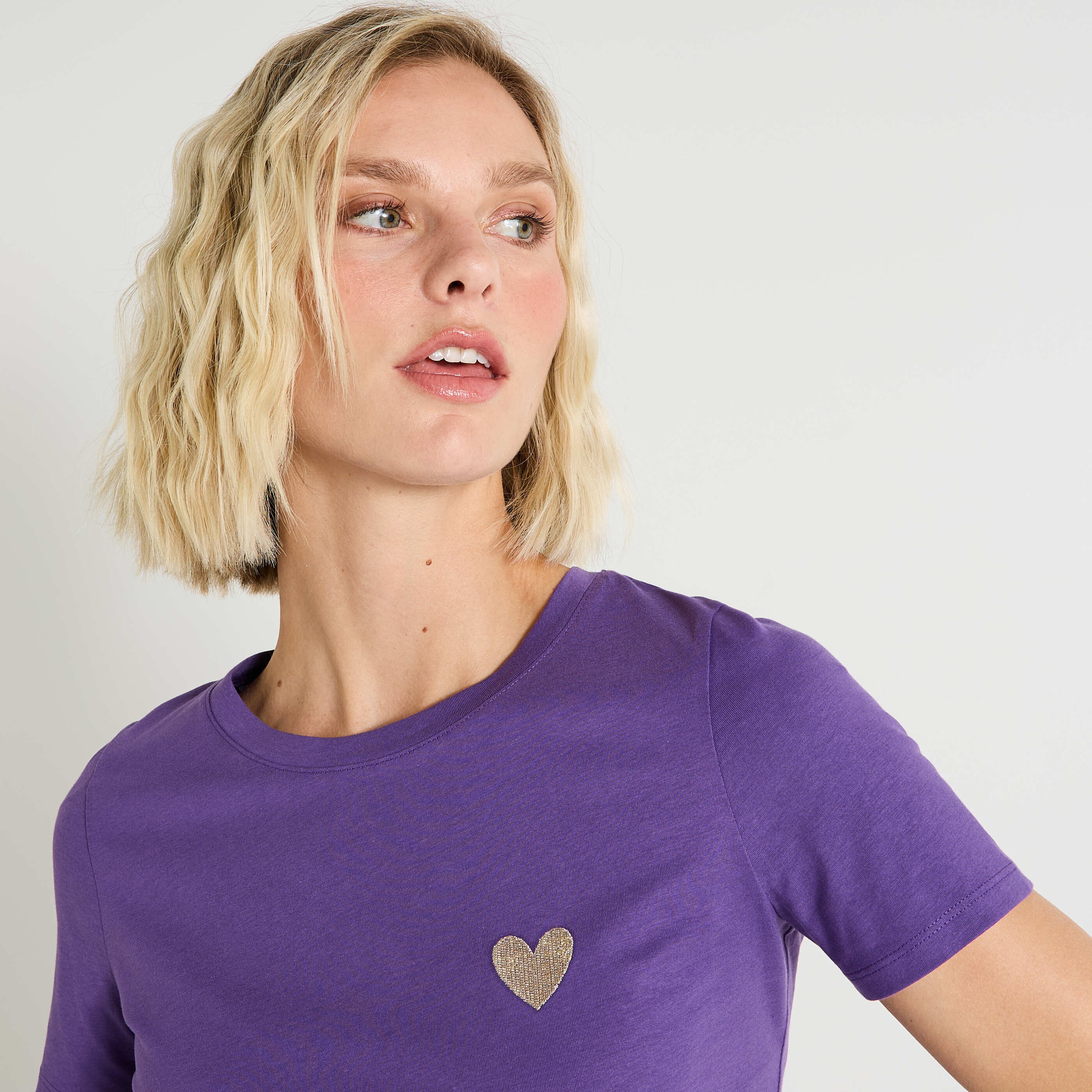 T-shirt col rond femme