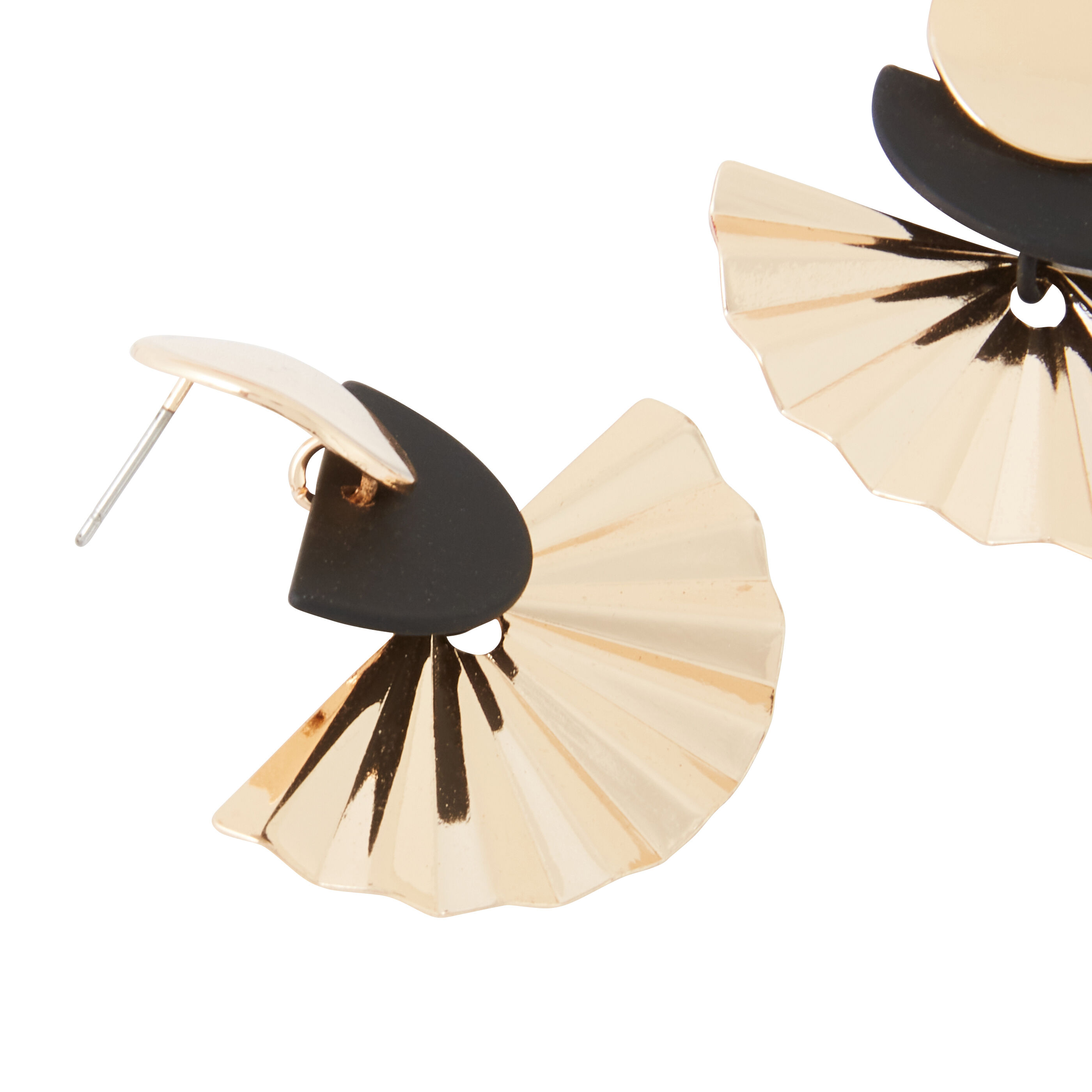 Boucles d'oreilles demi-disques femme