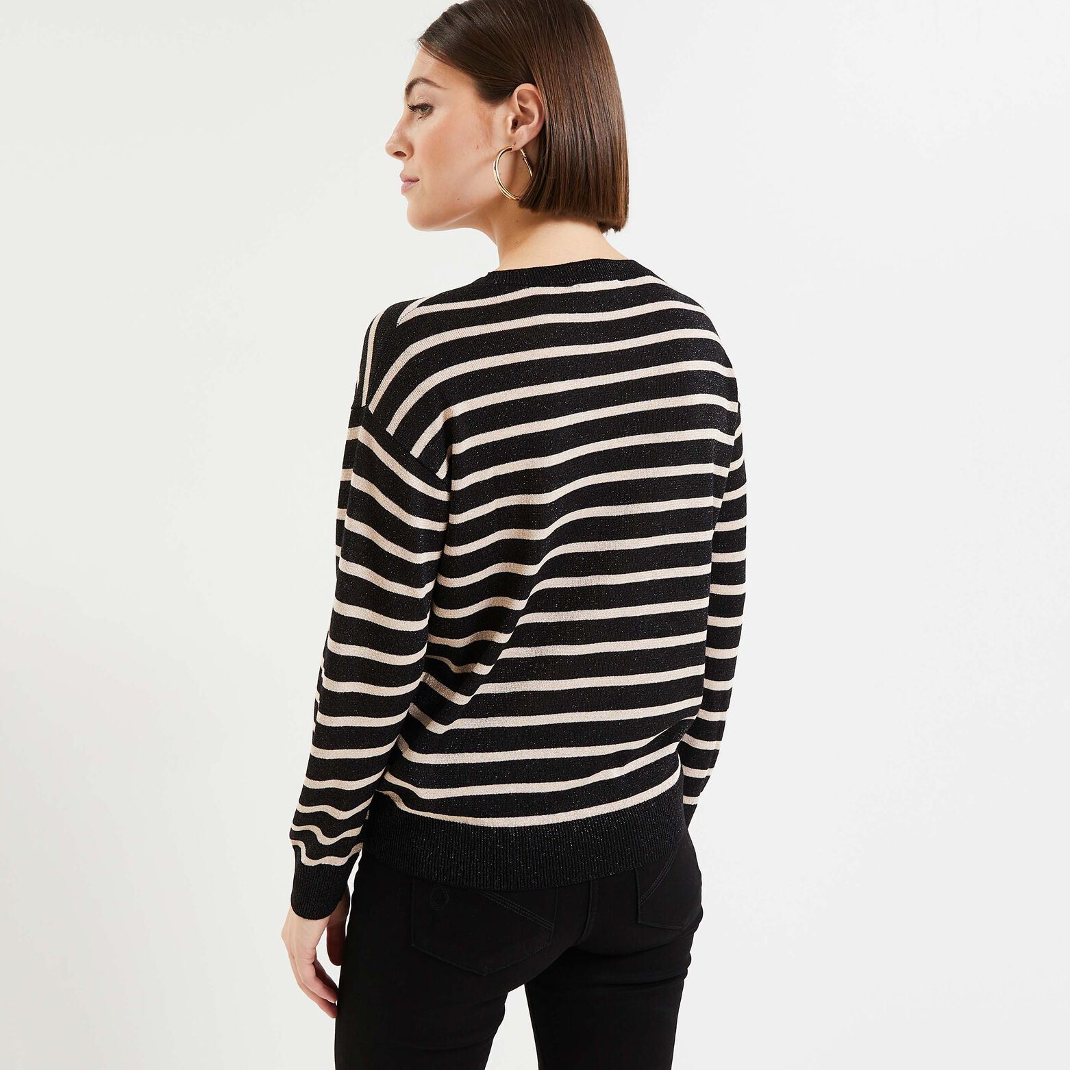 Pull lurex rayé rock