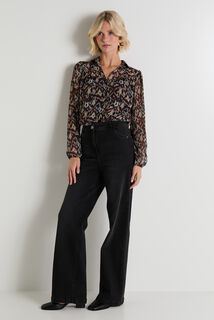 Blouse imprimée col V femme