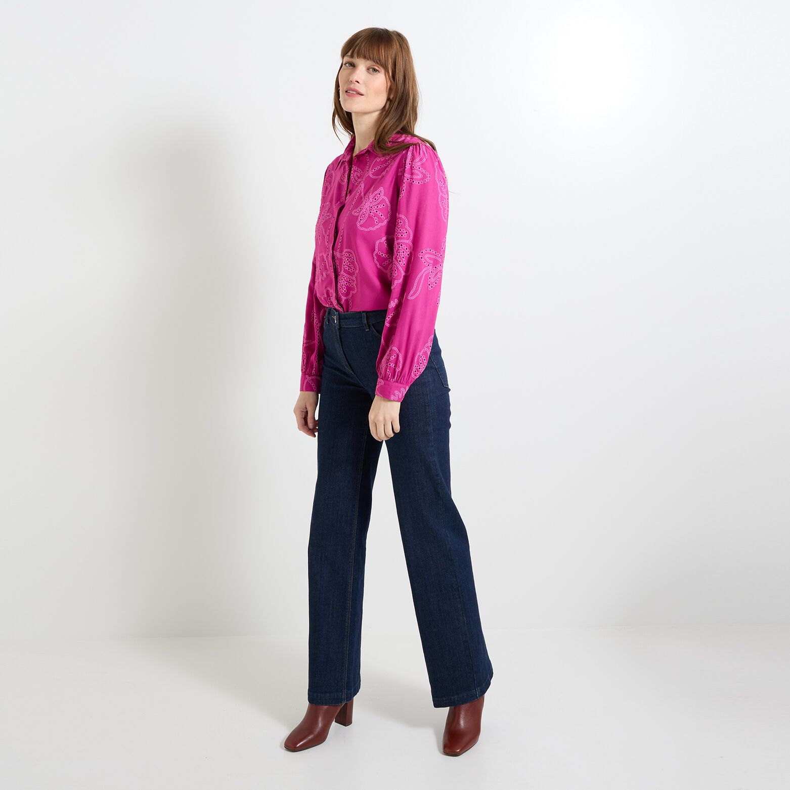Chemise à détails ajourés femme