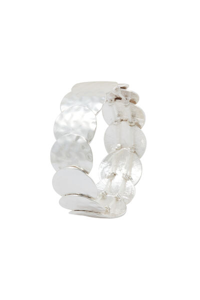 Bracelet élastique médailles texturées