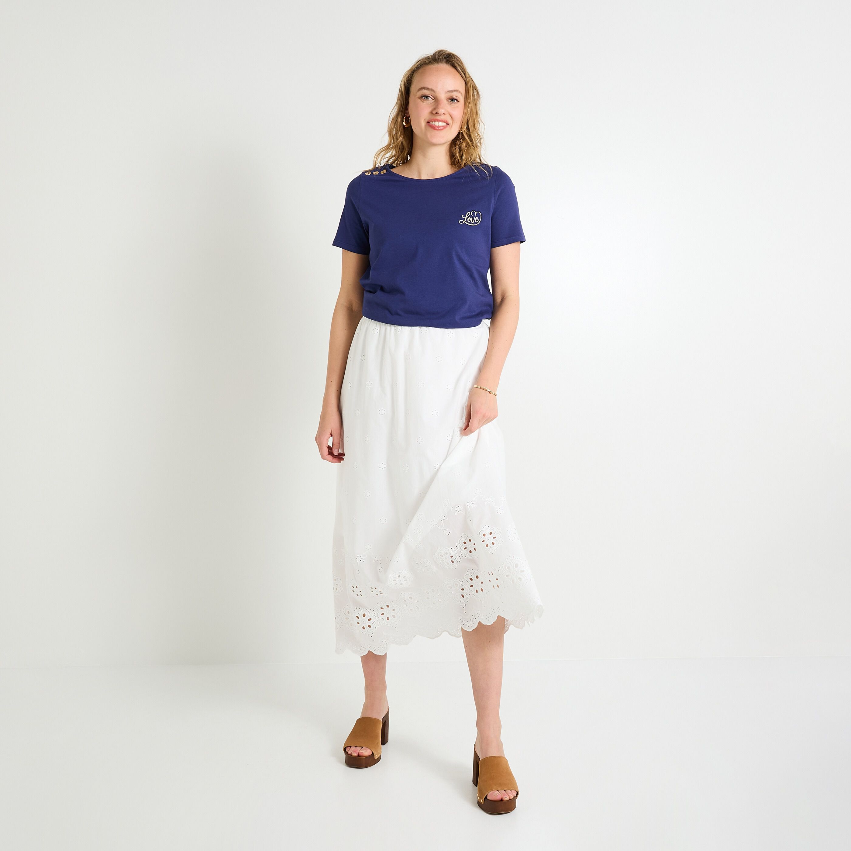 T-shirt col rond femme