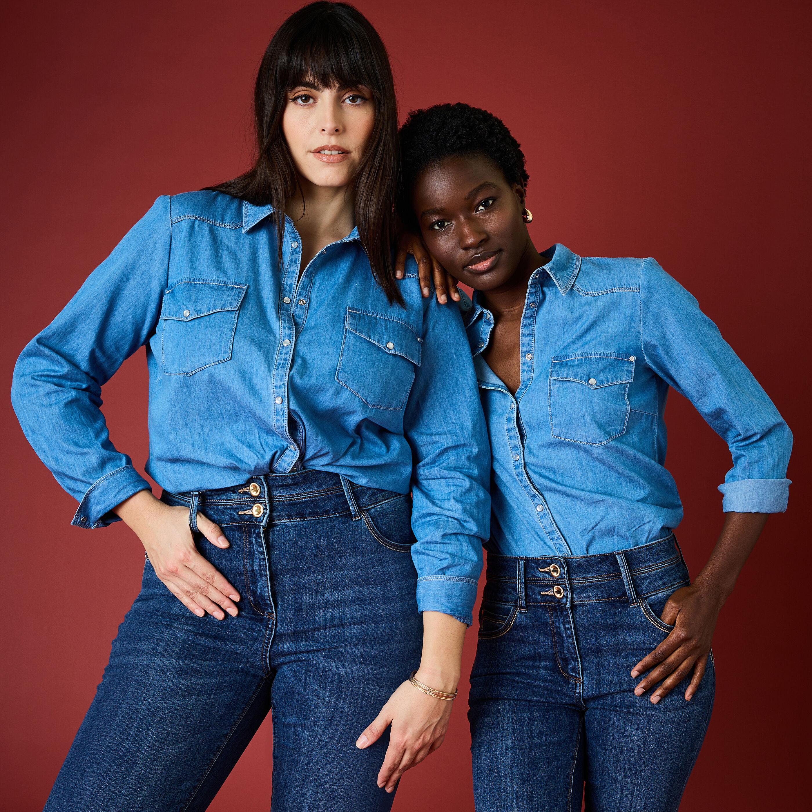Chemise deals jean femme