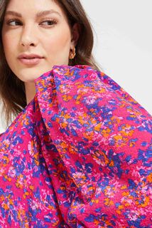 robe imprimée col V femme