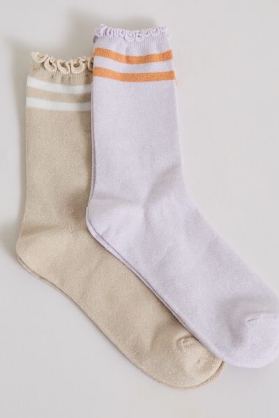 Lot de 2 paires de chaussettes femme