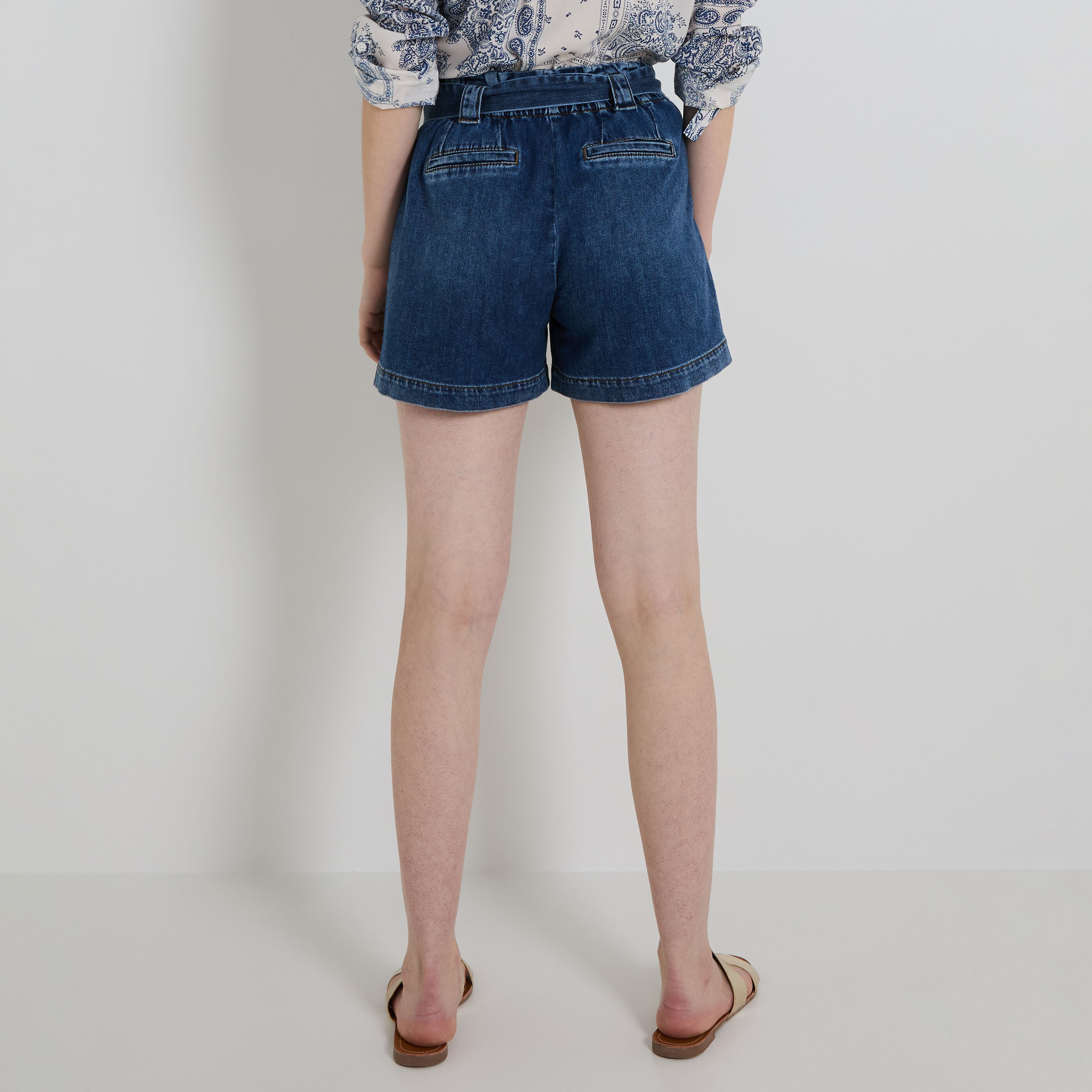 Short en denim femme