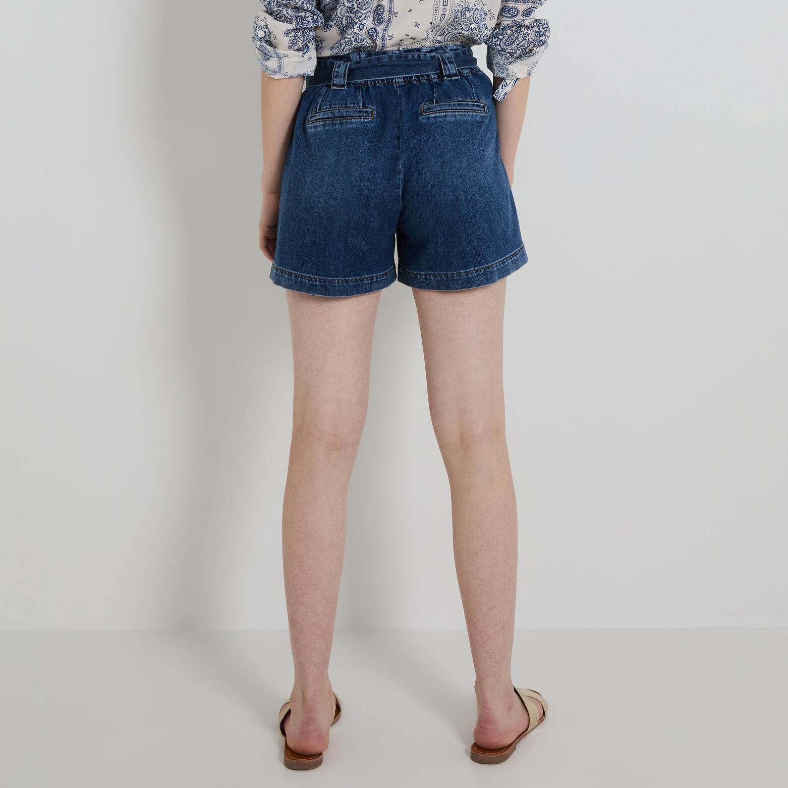 Short en denim femme