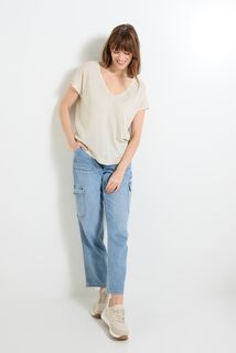 Pull manches courtes femme