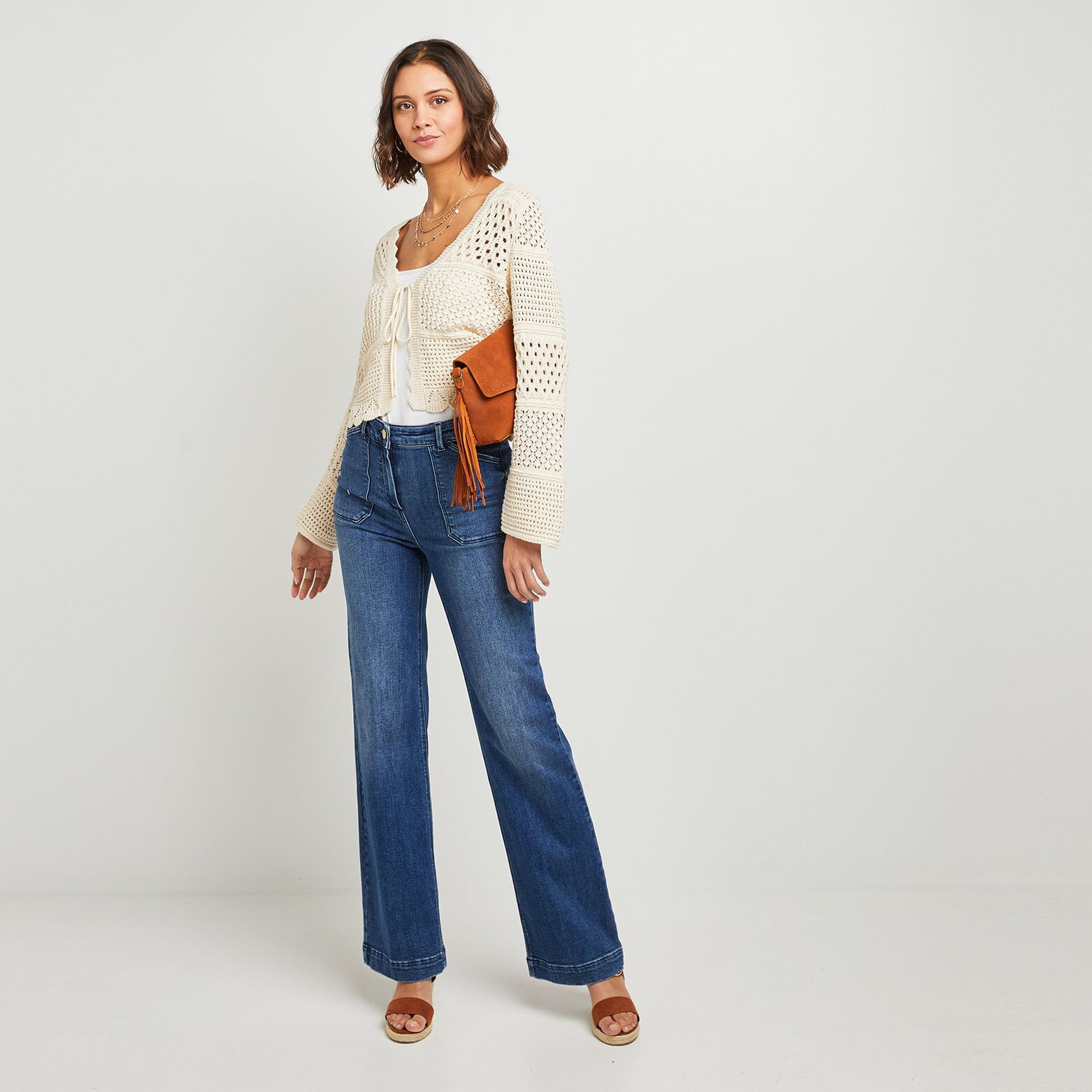 Gilet ajouré femme