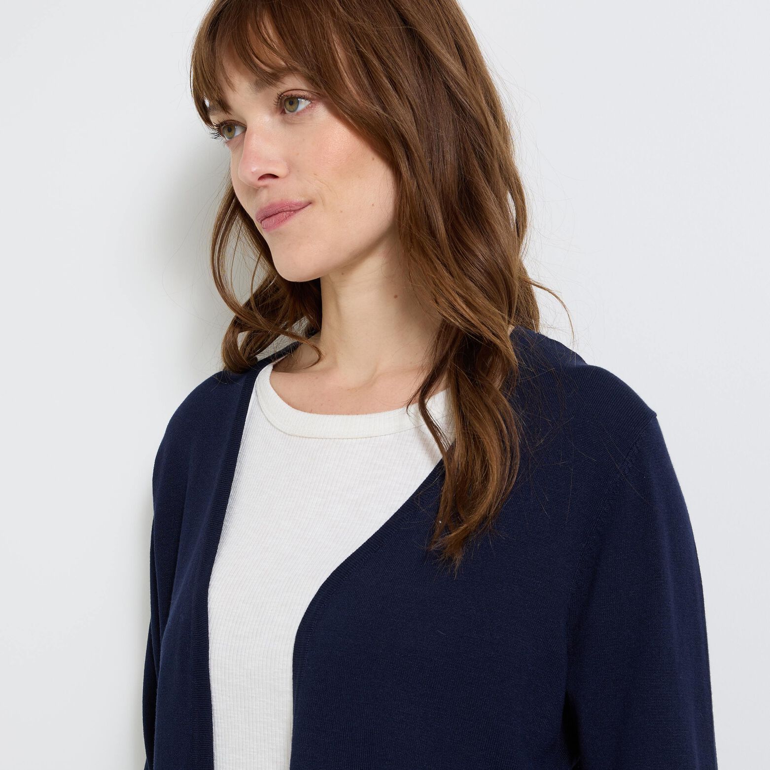 Gilet col V femme