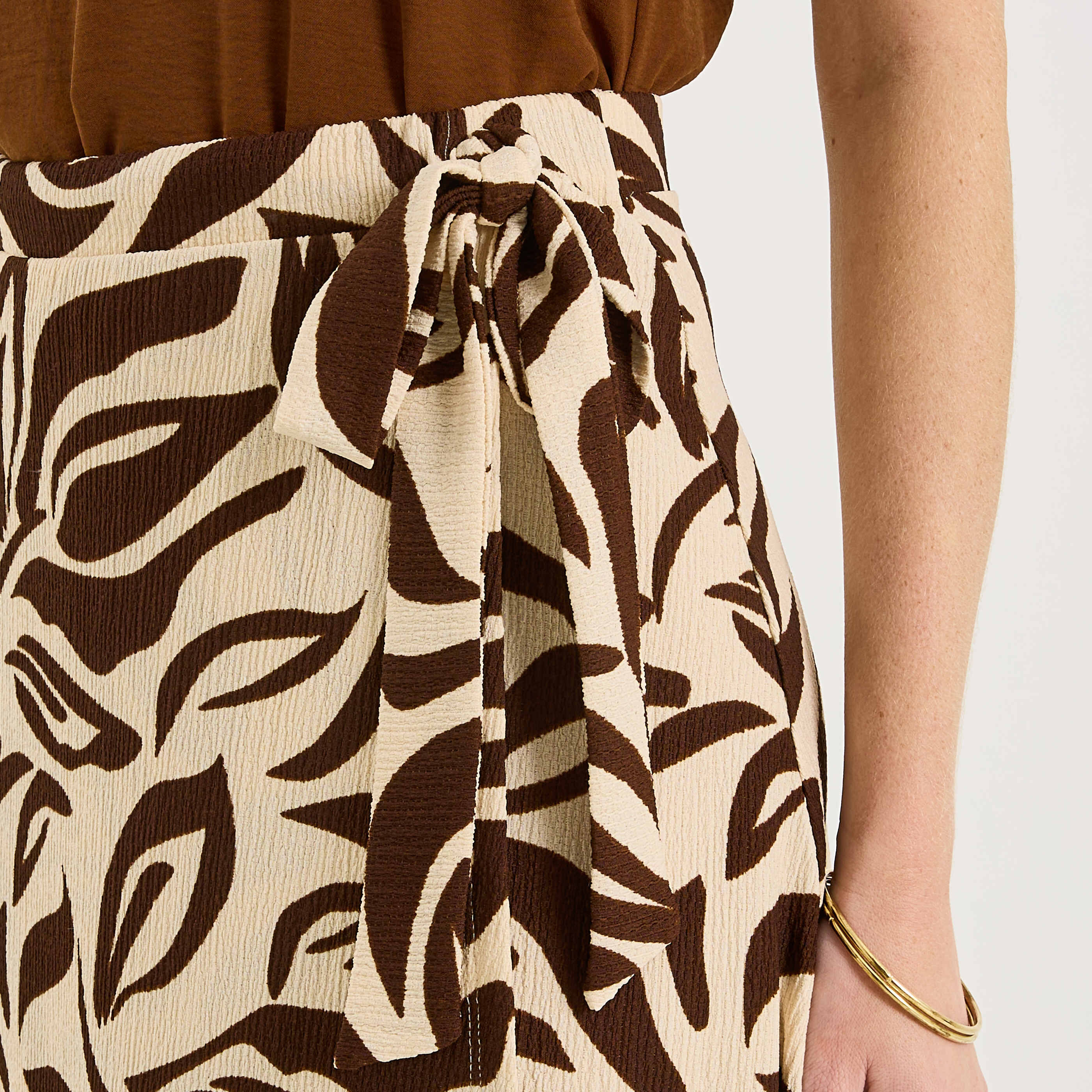 Jupe portefeuille mi-longue en maille