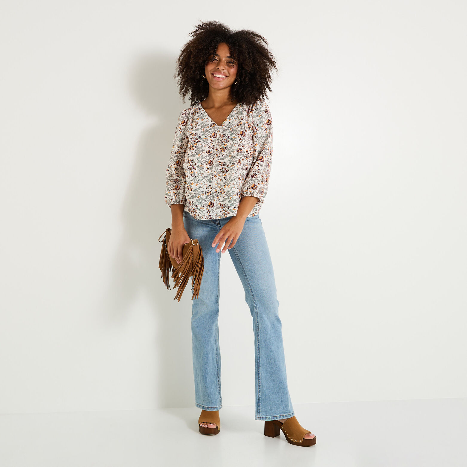 Chemise imprimée femme