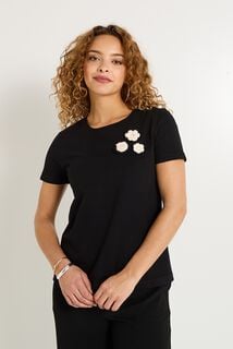 T-shirt col rond femme