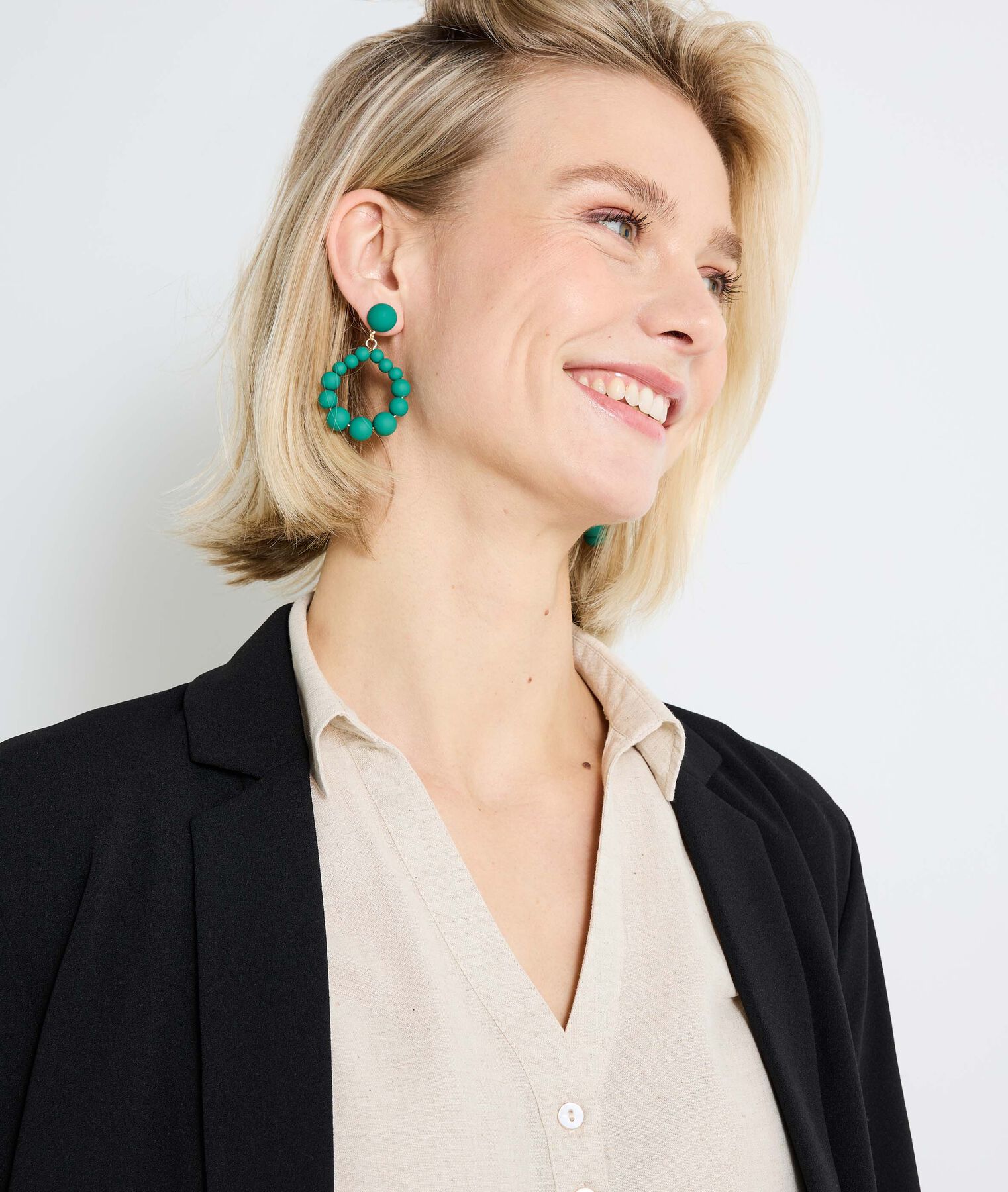 Boucles d'oreilles gouttes perlées