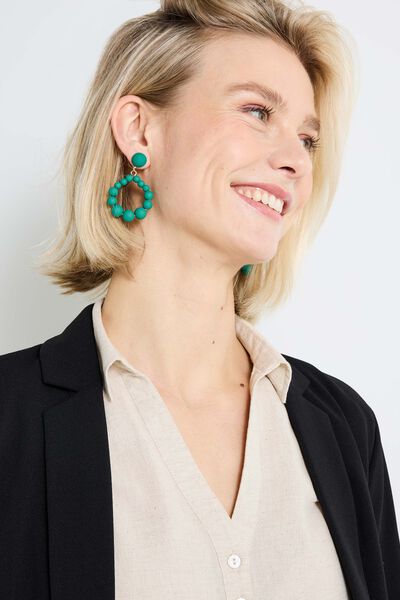 Boucles d'oreilles gouttes perlées