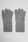 Gants tricots gris femme