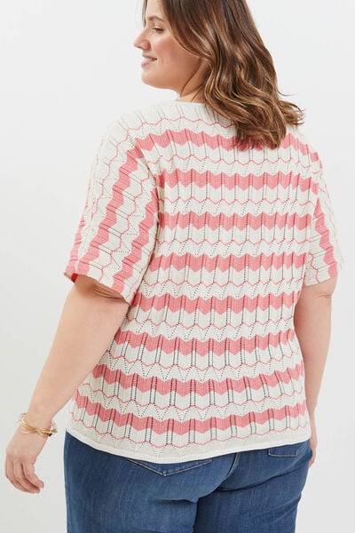 Pull maille ajourée femme