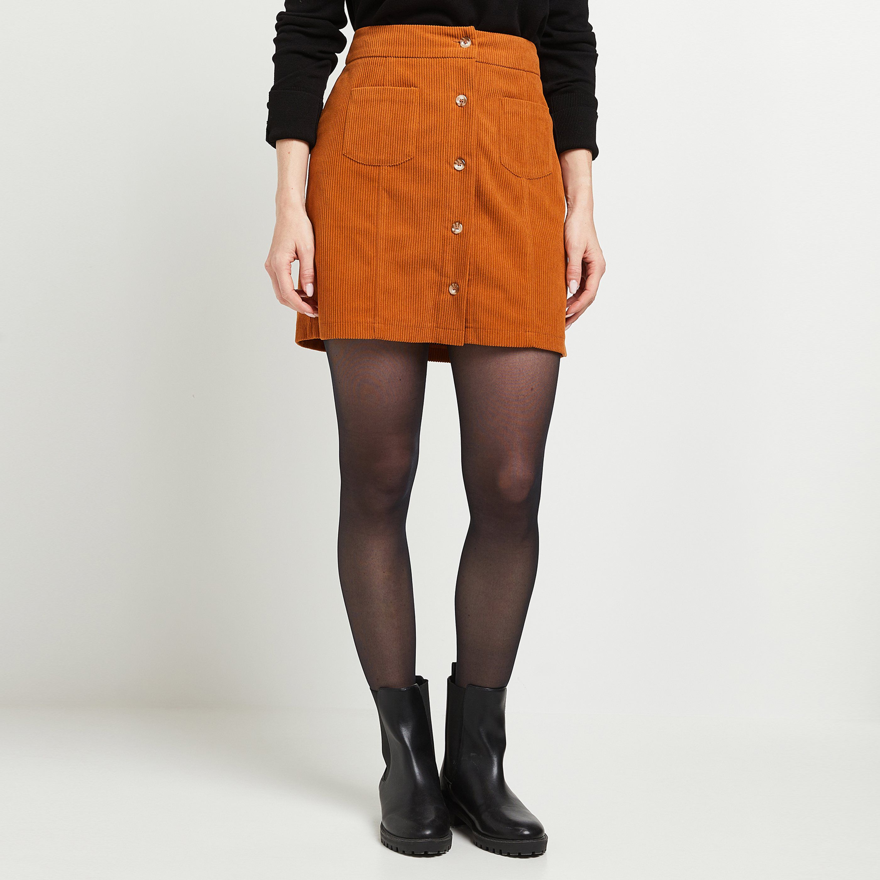 Jupe velours camel on sale