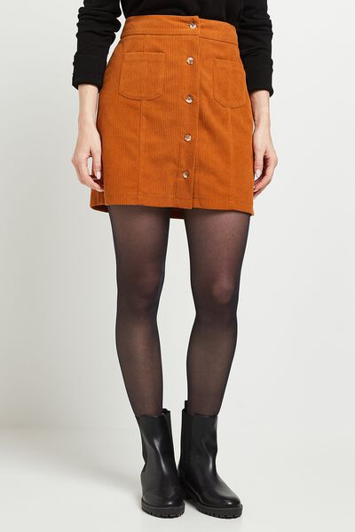 Jupe en velours côtelé femme