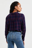 Blouse à carreaux femme