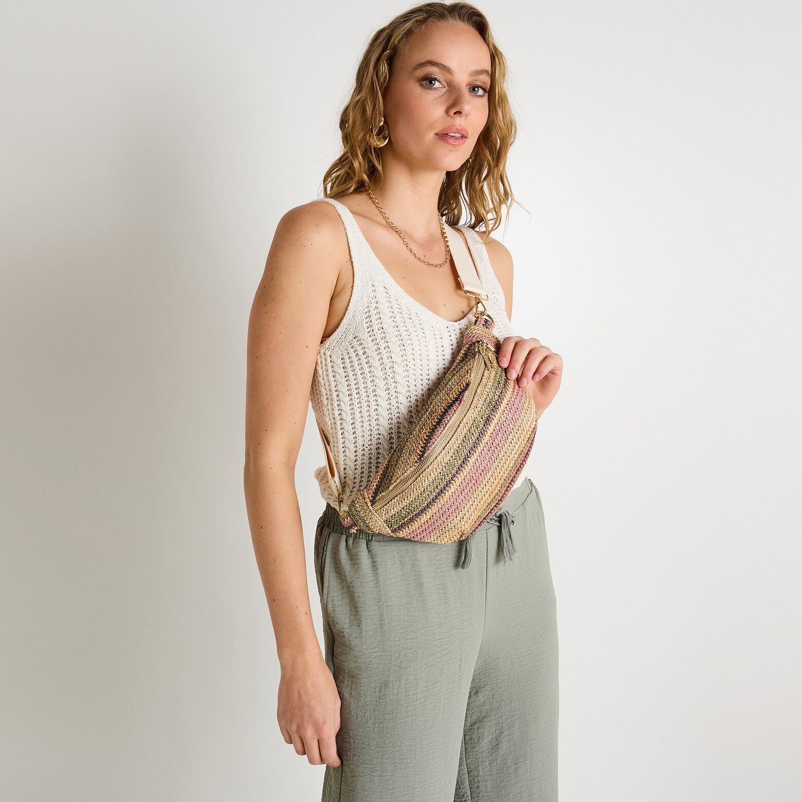 Sac banane multicolore femme