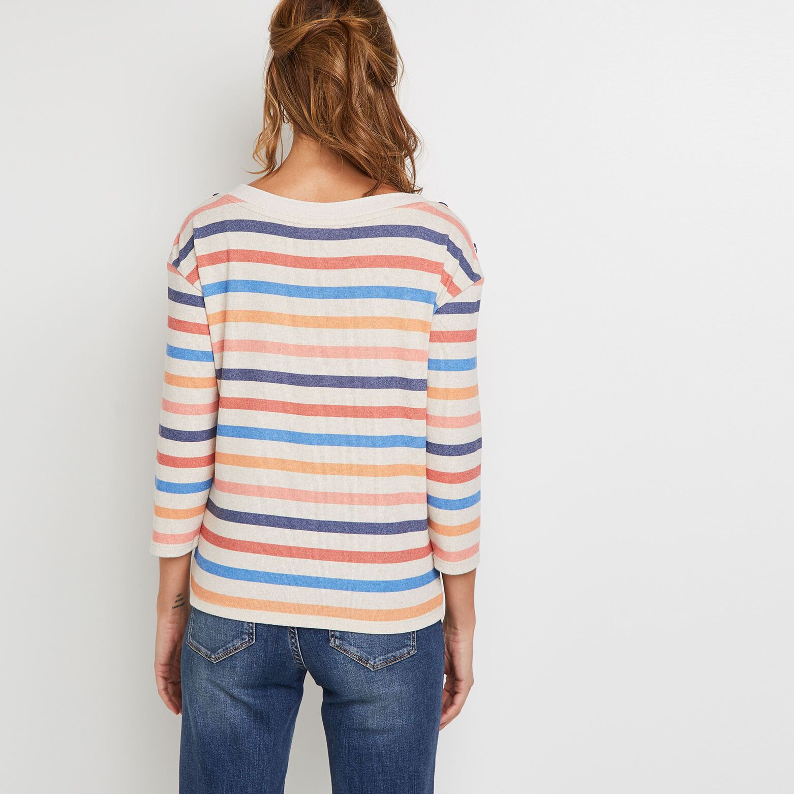 T-shirt col bateau femme