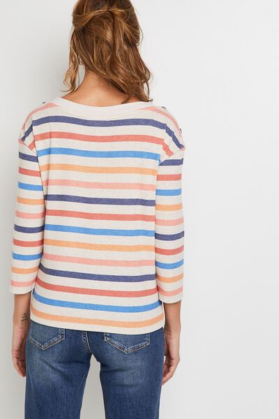 T-shirt col bateau femme