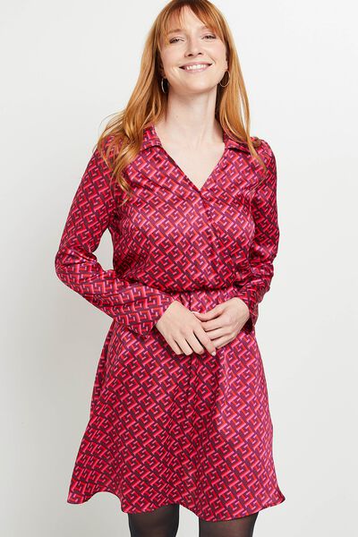 Robe cache coeur imprimé femme