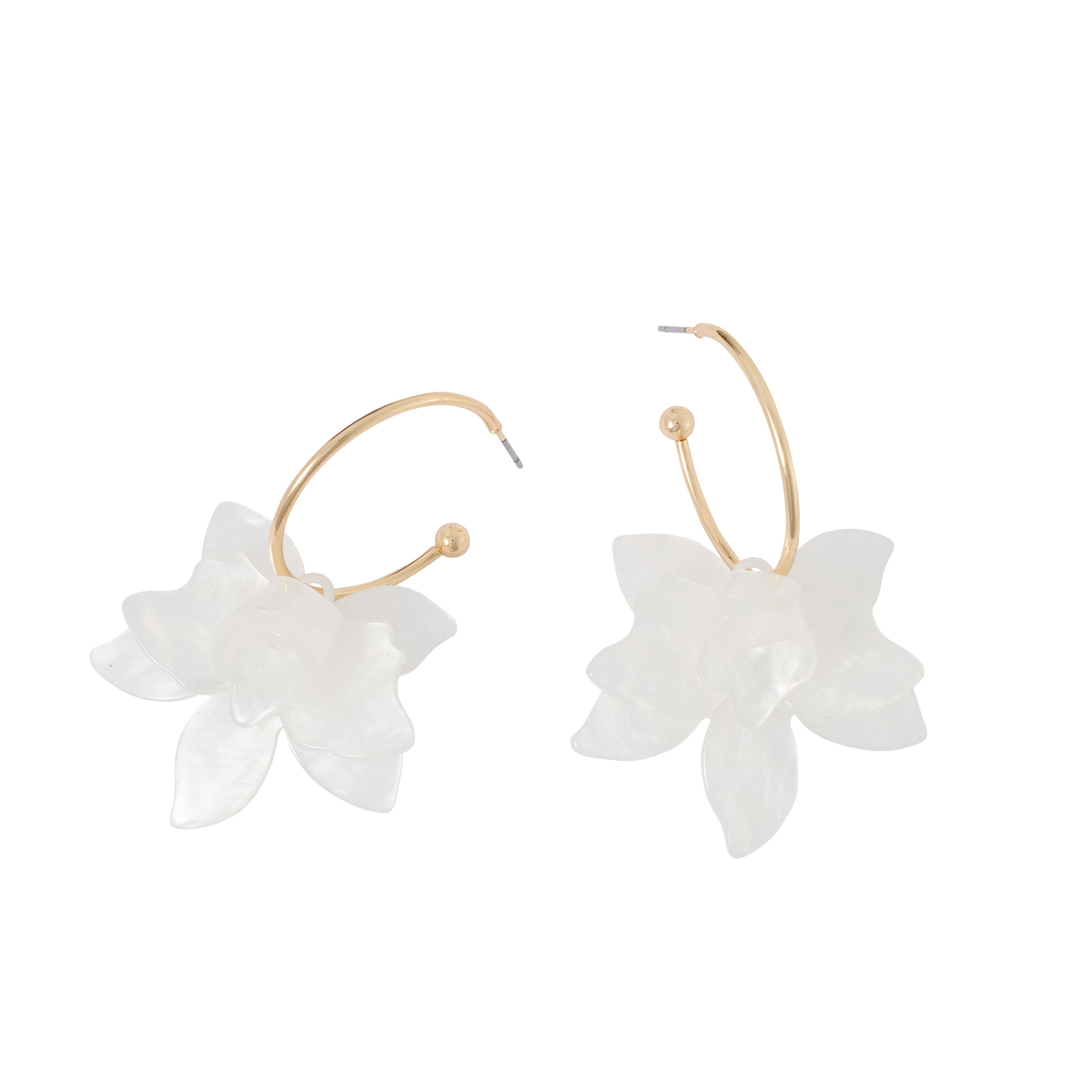 Cr&eacute;oles grande fleur r&eacute;sine femme