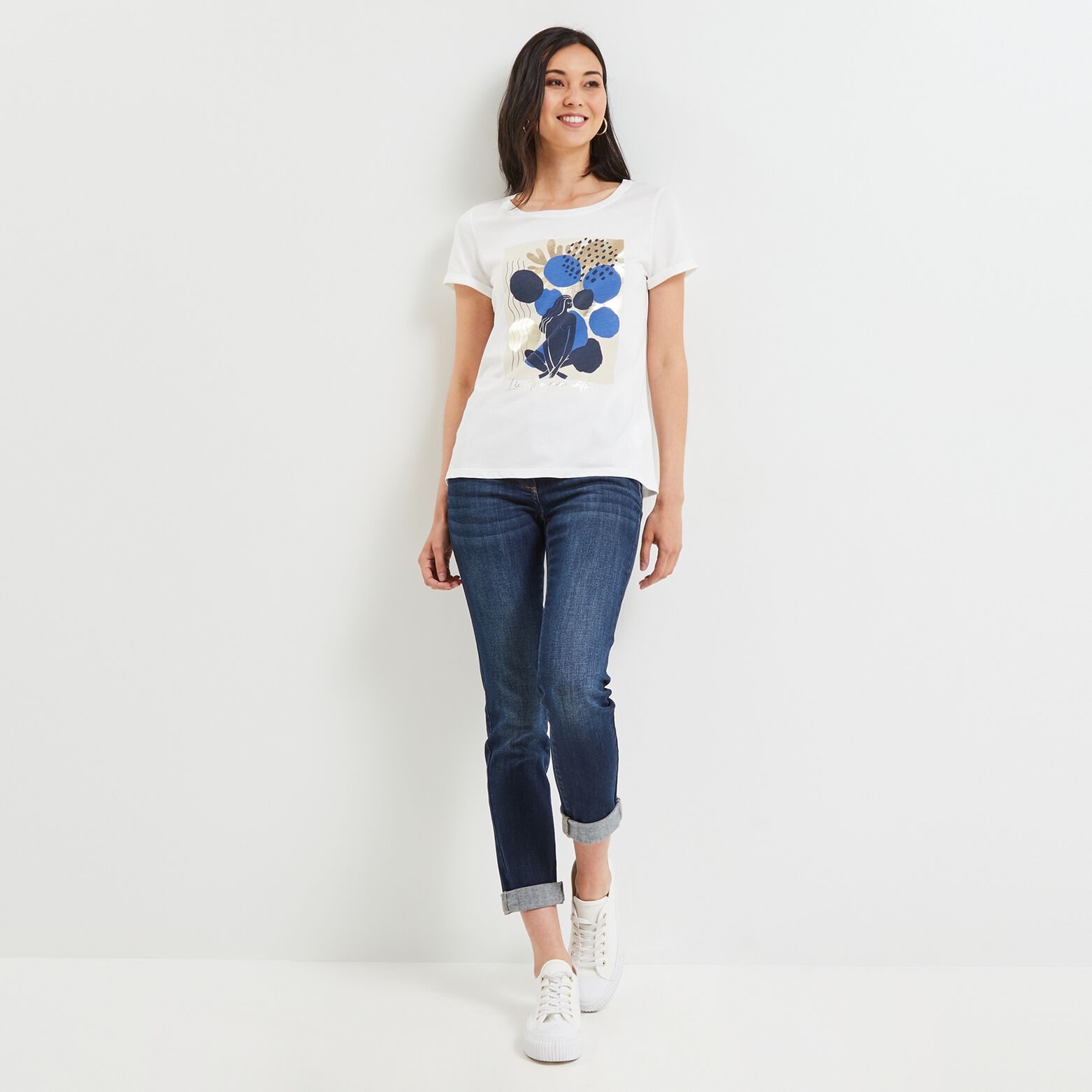 Tshirt print femme