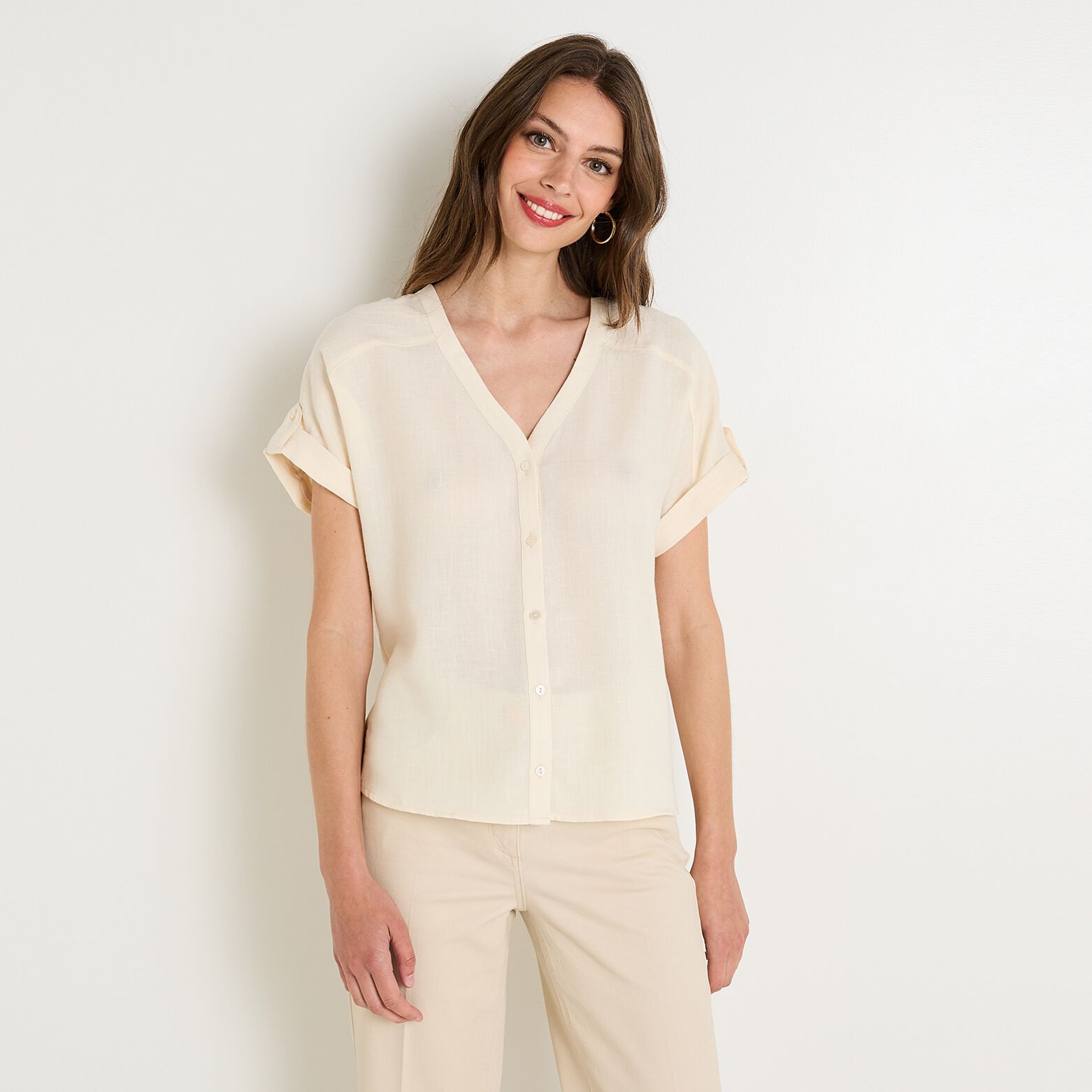Chemise manches courtes femme