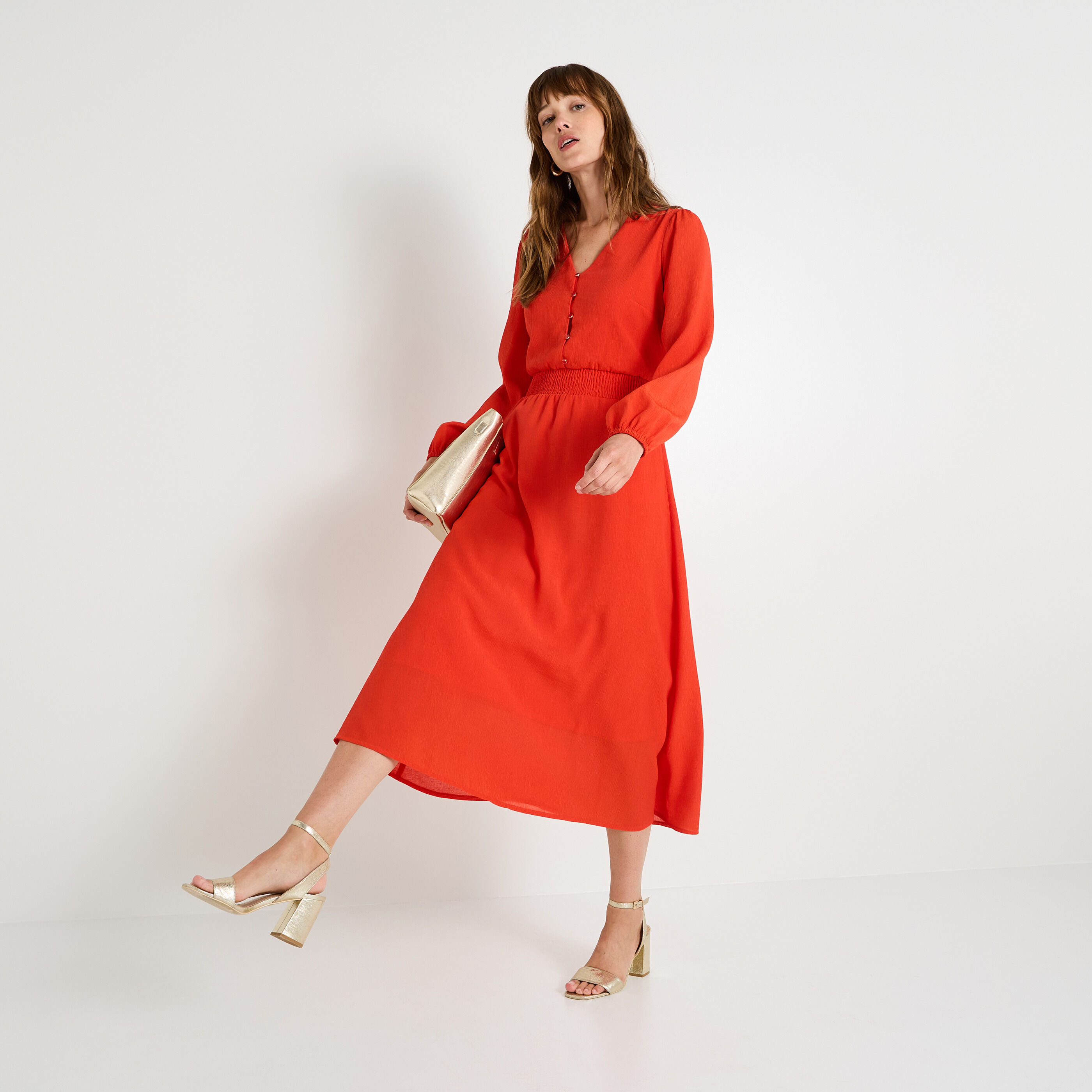 Robe fluide habill&eacute;e femme