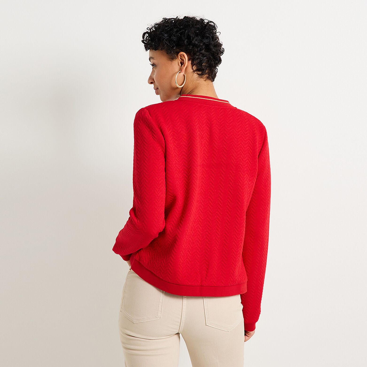 Blouson maille matelassée femme