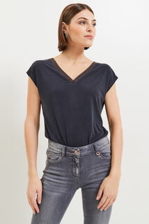 Tshirt col V femme