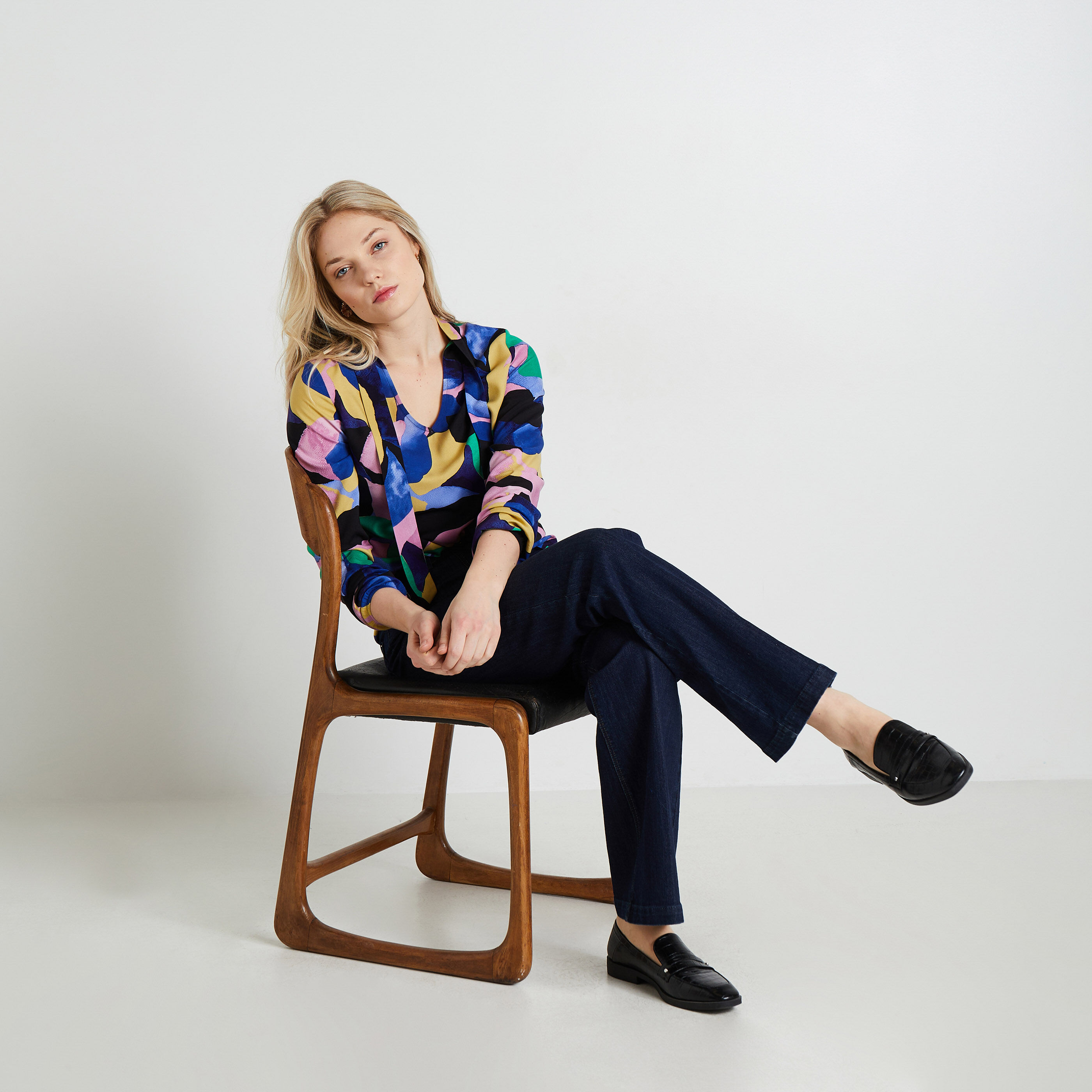 Blouse imprim&eacute;e femme