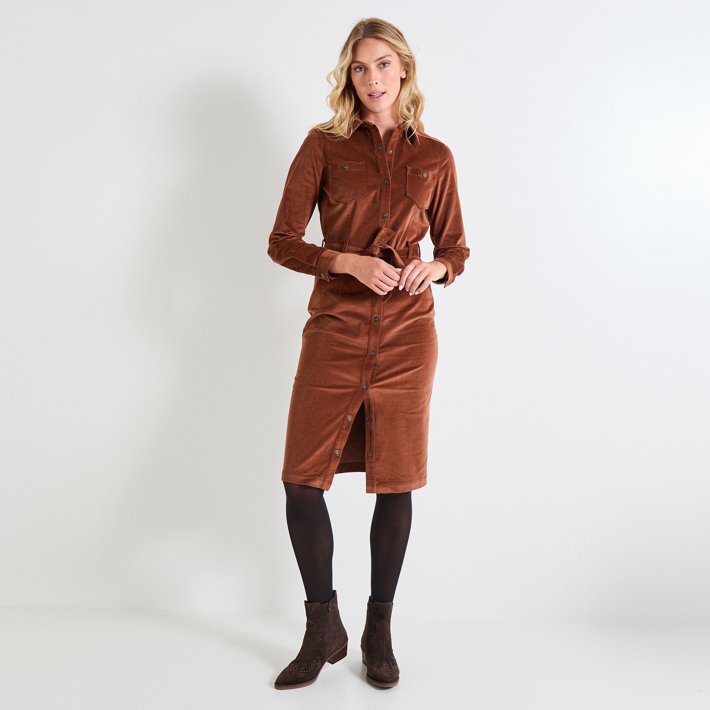 Robe en velours femme