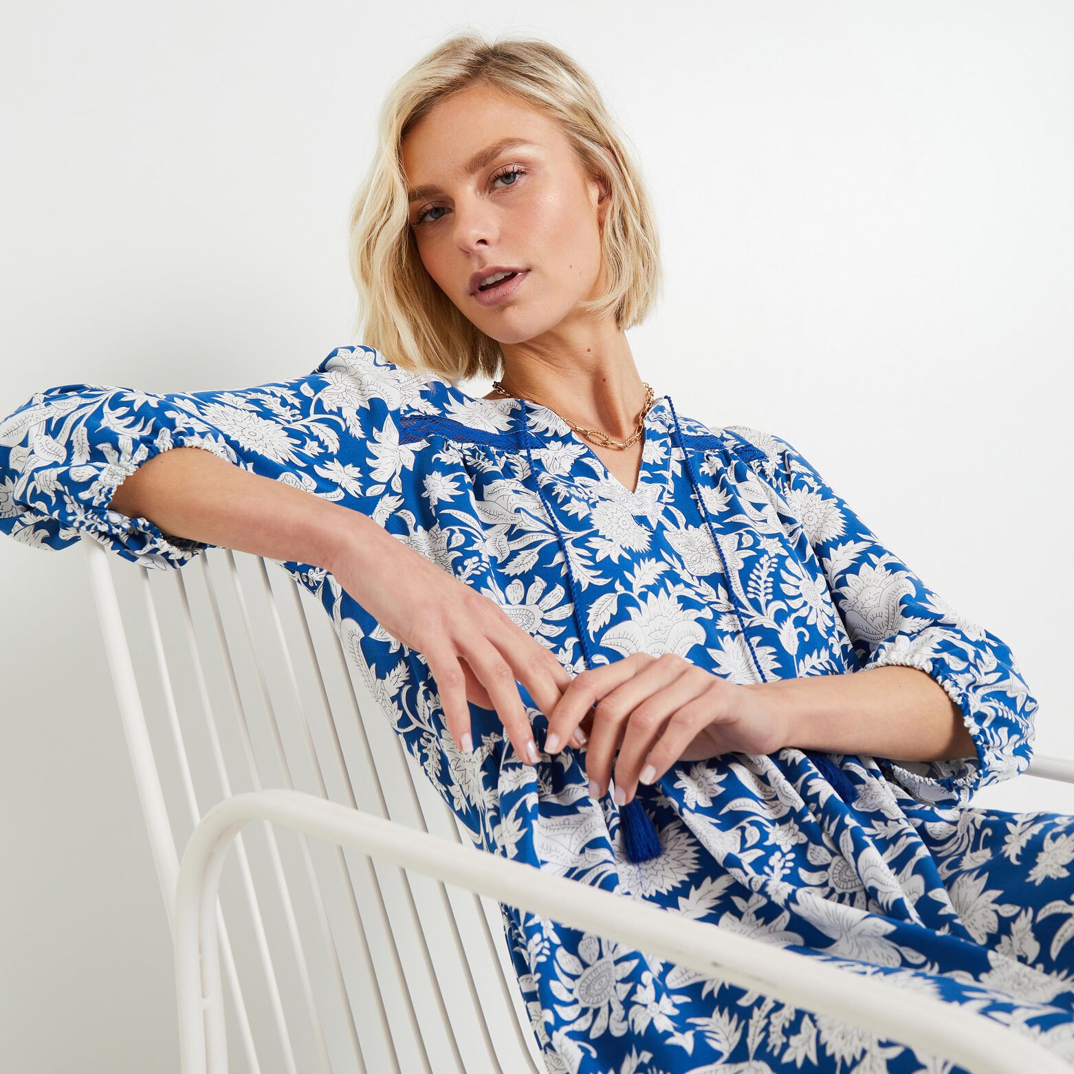 Robe fluide imprimée femme