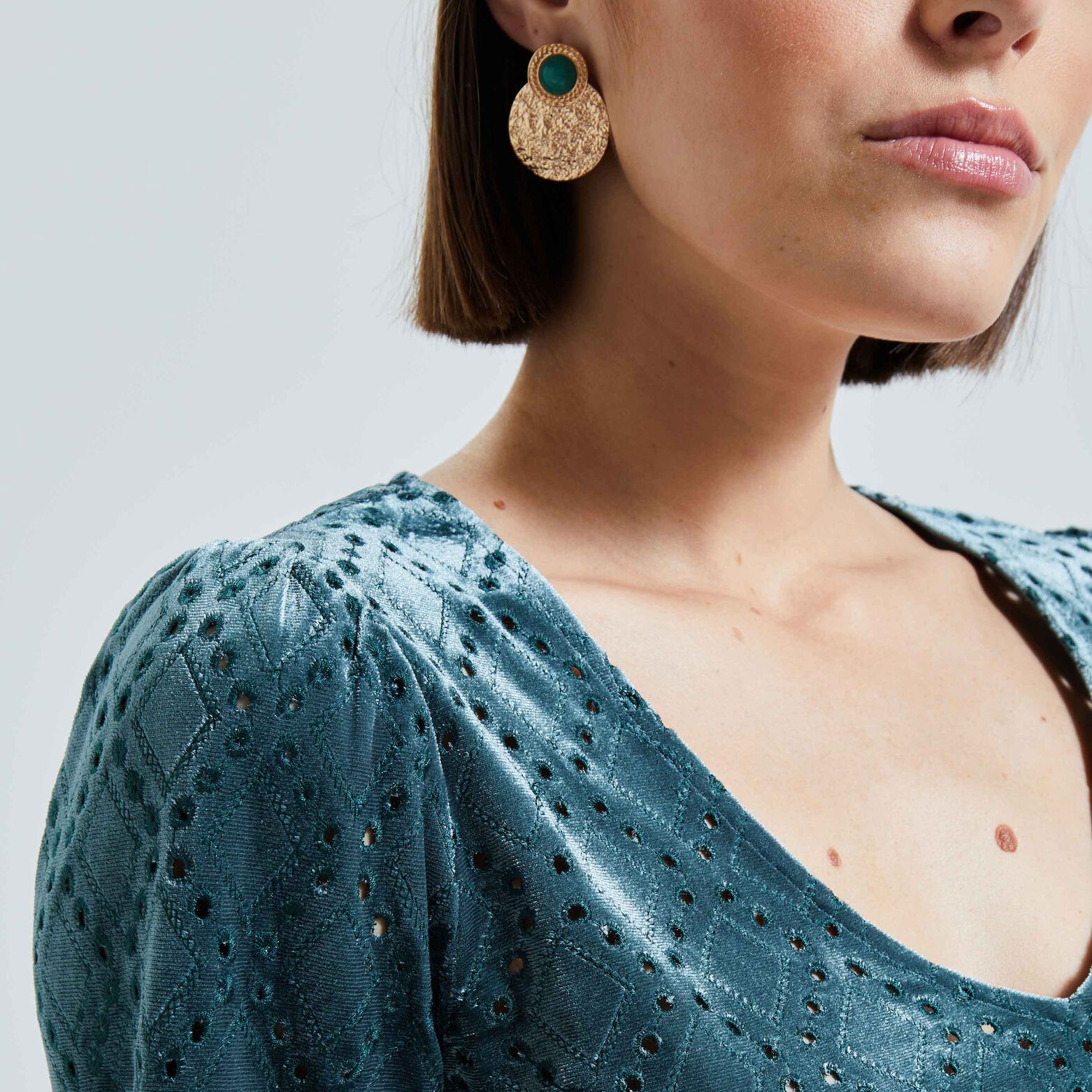 Blouse velours femme