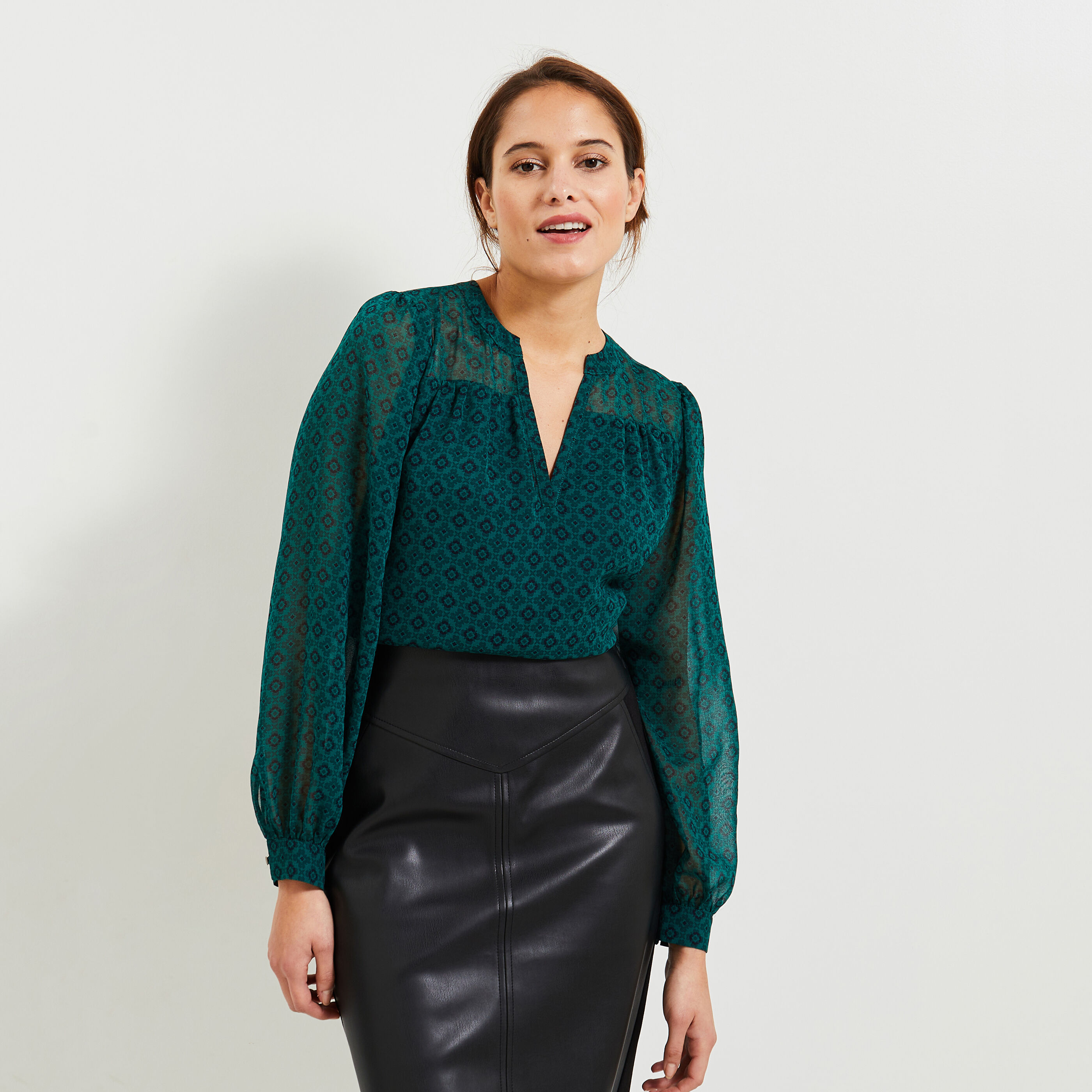 Blouse en voile femme clearance