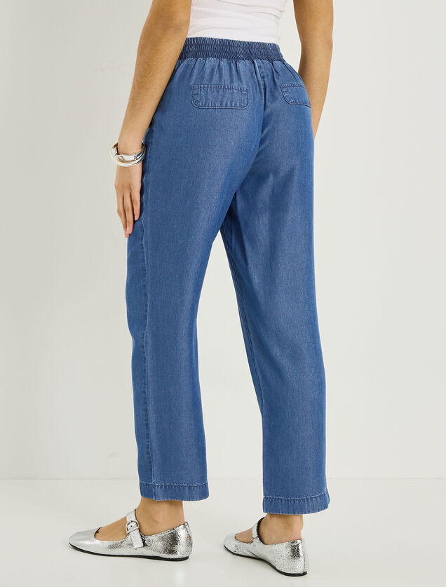 Pantalon large en lyocell femme