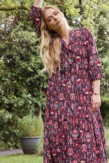 Robe longue imprimée femme