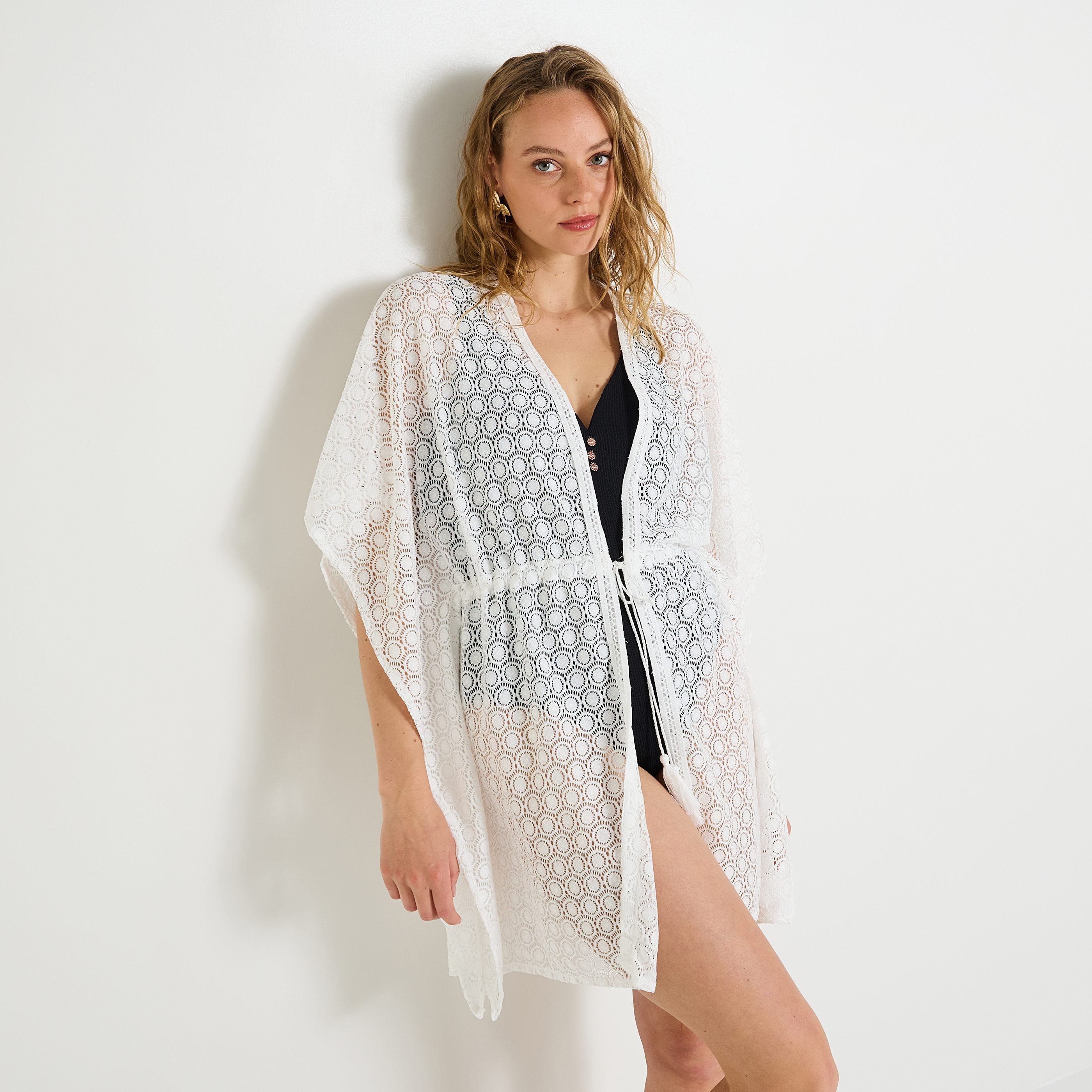 Pareo en crochet femme