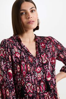 Robe longue imprimée femme